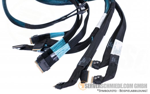 HP DL560 Gen10 4-port Slim SAS NVMe Riser + Cage + cables 873418-B21 - Bay-3 expansion 0x to 8x U.2 U.3 NVMe +NEW+