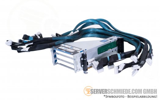 HP DL560 Gen10 4-port Slim SAS NVMe Riser + Cage + cables 873418-B21 - Bay-3 expansion 0x to 8x U.2 U.3 NVMe +NEW+