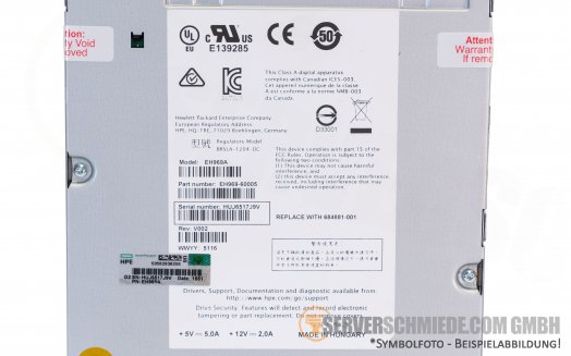HP EH969A StoreEver 6250 LTO6 LTO-6 Ultrium SAS Internal Tape Drive Bandsicherung 5,25