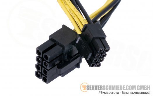 HP 25cm GPU Power Cable DL380 DL385 Gen10 Gen10 Plus Gen11 869821-001 1x 8-Pin to 1x 8-Pin 875097-001