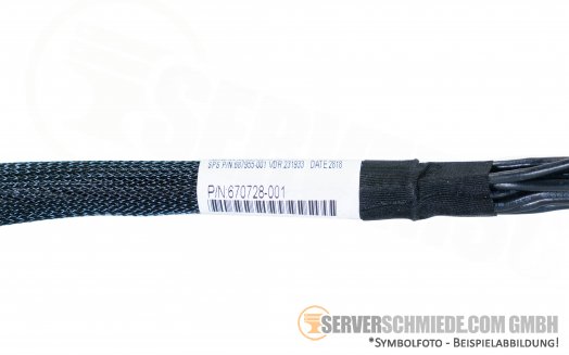 HP GPU Power Cable DL380 Gen8 Gen9 728539-B21 10-Pin to 1x 6-Pin + 1x 8-Pin 670728-001