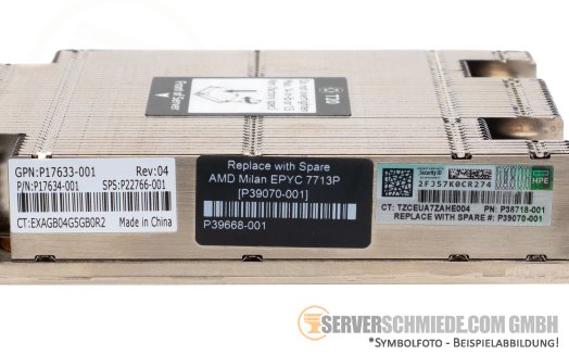 HP High Performance Heatsink CPU Kühler 1U max. 240W TDP DL325 Gen10 Plus