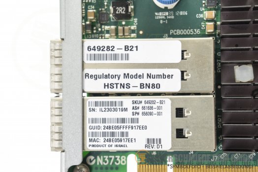 HP 544FLR 2x 56Gb 40Gb FDR Infiniband / 40GbE 10GbE Network QSFP+ FlexibleLOM Controller Adapter 649282-B21 -vmware 7 Server 2022-