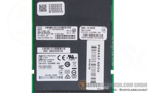 HP i350-T4 Intel 4x 1GbE Copper RJ-45 OCP 3.0 Controller P08449-B21 Gen11 Gen10 Plus -vmware 8 Server 2022-