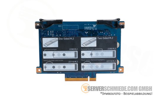 HP Internal Dual M.2 NVMe Adapter PCIe 3.0 x8 2x M.2 2280/22110 Z8 G4 933576-001