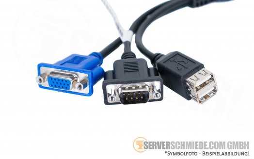 HP Local I/O KVM SUV Diagnostic Cable Bladecenter C7000 C3000 2x USB 1x VGA 409496-001 bl460c