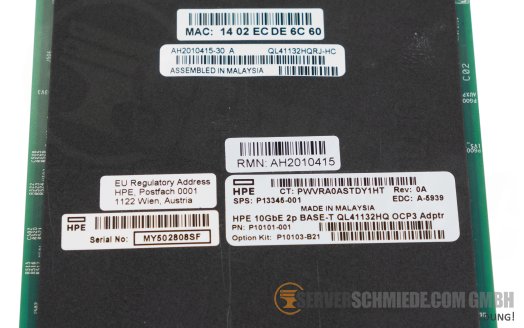 HP Marvell QL41132HQ 2x 10Gb RJ-45 copper OCP 3.0 Controller Gen10 Plus Gen11 P10103-B21