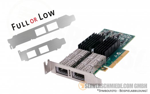 HP Mellanox 2x 10/40Gb Network Ethernet 56Gb Infiniband CX354A Controller PCIe x8 MCX354A-FCBT 649281-B21