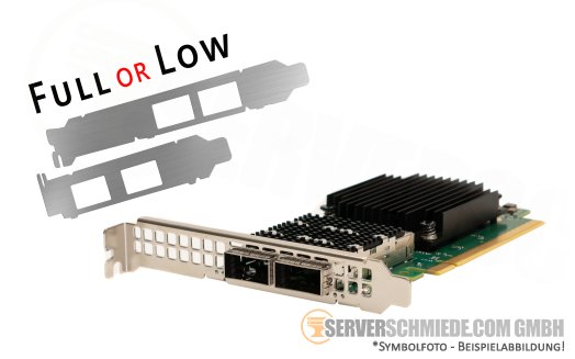 HP Mellanox CX623106A 2x 100Gb QSFP56 LAN Network Controller PCIe 4.0 x16 ConnectX-6 P25960-B21