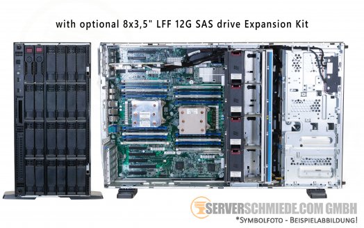 HP ML350 G9 Gen9 Tower Server 8x 3,5