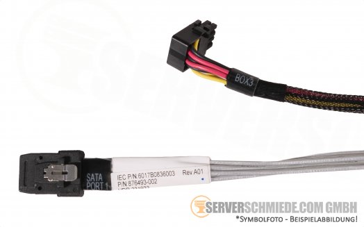 HP ML350 Gen10 30cm Storage controller cable 1x SAS gerade 1x 7pin 4x HDD SAS 876493-002