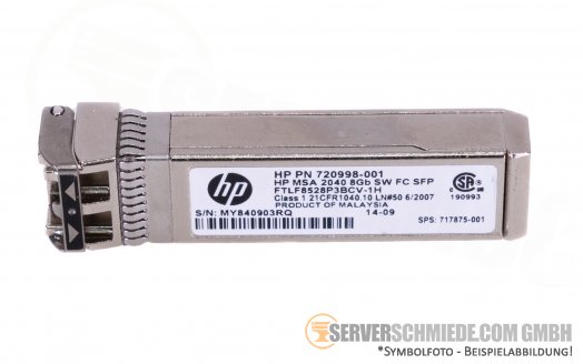 HP 8Gb SFP+ SW Transceiver LC LC 850nm MSA 2040 SAN Storage 720998-001