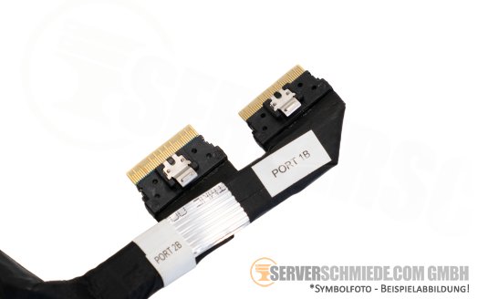 HP NVMe Kabel cable 2x SFF-8654 8i gerade to 2x SFF-8654 8i gerade DL360 DL365 Gen10 Plus P20855-001
