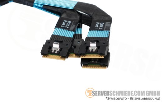 HP NVMe Kabel cable Box 2 4x SFF-8654 gerade to 4x SFF-8654 winkel DL380 Gen11 P53286-001