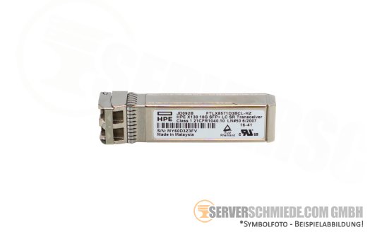 HP Original 10Gb LC Duplex SFP+ Transceiver 850nm SR JD092B X130 FTLX8571D3BCL-HZ