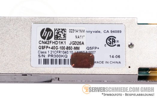 HP Original X140 40Gb QSFP+ SR4 Transceiver JG325A 150m 850nm LWL MPO MTP 40GBASE-SR4 MMF
