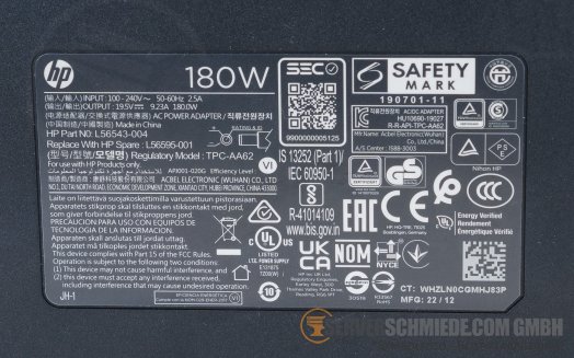 HP P19429-001 Liteon 180W PSU Netzteil Desktop für Microserver Gen10 Plus P16005-421