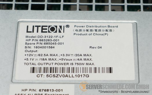 HP Power Supply Backplane PDU Power Distribution Board for 2x PSU ML30 G9 Gen9 676813-001