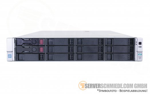 HP ProLiant DL380 G9 Gen9 19" 2U Server 12x 3,5" LFF + 2x 2,5" SFF Rear Bay 2x Intel XEON E5-2600 v3 v4 DDR4 ECC Raid 2x PSU -CTO-