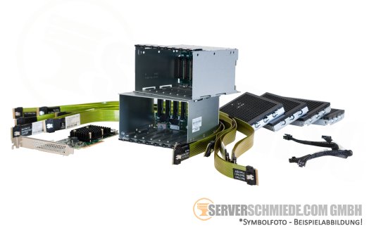 HP ProLiant DL380 Gen10 Gen11 16 Bay SFF U.3 NVMe SAS Expansion Kit - MR416i Tri-Mode Controller + 16x SFF U.3 drive cage NVMe + SAS + SATA + Raid