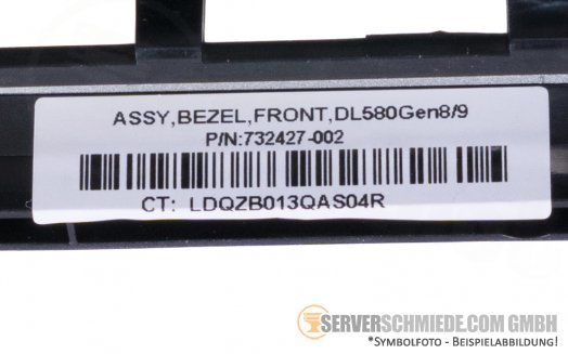 HP Proliant DL580 Gen8 Gen9 Frontblende Front Bezel with key 741213-B21