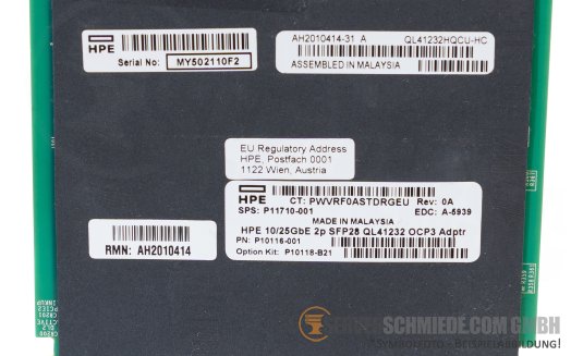HP QL41232 2x 10/25GbE SFP28 PCIe x16 3.0 OCP3 Ethernet Network Controller P10118-B21 Gen10 Plus RoCE RDMA