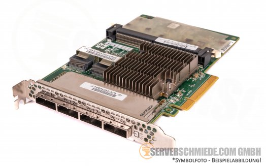 HP Smart Array P822 24-port PCIe x8 SAS Storage Controller 2x SAS intern, 4x SAS SFF8088 extern 615415-001 643379-001 Raid: 0,1,10,5,6,50,60  -zero cache-