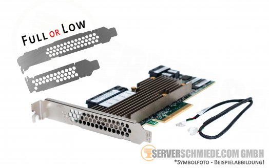 HP MegaRAID P824i-p MR Gen10 4GB Cache 24-Port PCIe x8 Raid Controller with power cable for HDD SSD Raid: 0, 1, 10, 5, 50, 6, 60, HBA mode 870658-B21