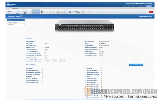 HP SN2410bM 48x 10Gb SFP+ 8x 100Gb QSFP28 Ethernet Network Switch Q6M28A 2x PSU 4x FAN +NEW+