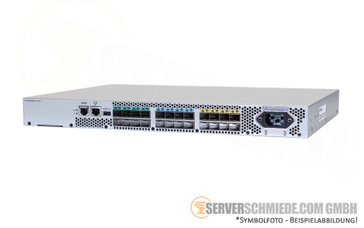 HP SN3600B Brocade 24-Port 32GB FC FibreChannel SAN-Switch 8-Ports active