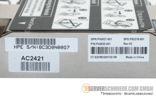 HP Standard Performance Heatsink CPU Kühler 1U max. 185W TDP DL360 Gen11 Gen12 P43830-001 P48904-B21 +NEW+