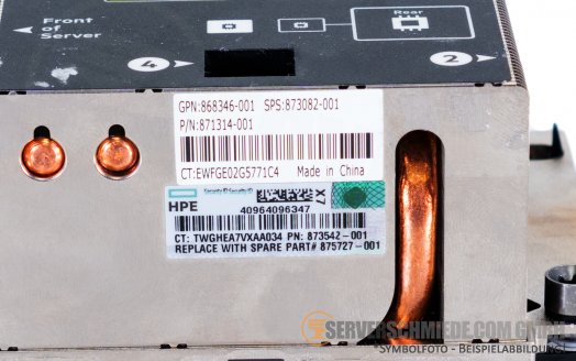 HP Synergy 480 Gen10 Blade Rear Heatsink CPU Kühler 871314-001 874087-001