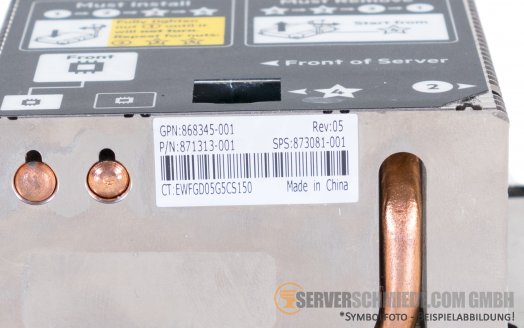 HP Synergy 480 Gen10 Blade Front Heatsink CPU Kühler 874086-001 871313-001