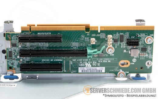 HP Tertiary 3rd GPU Riser 1x x16 PCIe 3.0 + PCIe x8 / x16 / x8 2nd GPU ready 2nd Riser incl. cage DL380 Gen10 809467-001 9869342-001 876320-001