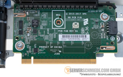 HP Tertiary GPU Riser 1x x16 PCIe 3.0 incl. cage DL380 Gen10 809467-001 876320-001