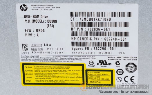 HP Ultra Slim DVD ROM Drive 9,5mm 702836-6E3