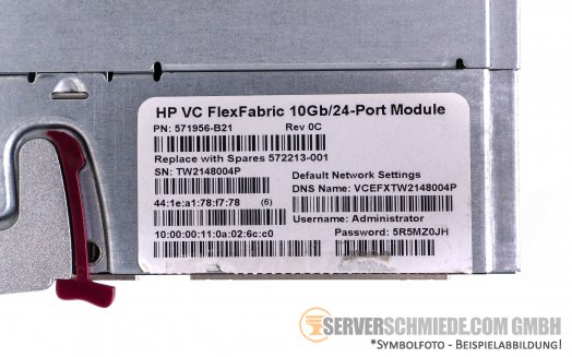 HP Virtual Connect FlexFabric VC 10Gb/24-port Module 571956-B21 572213-001 - C3000 C7000