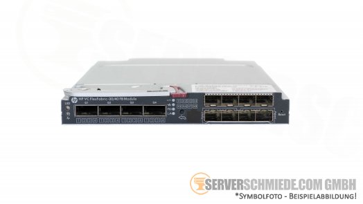 HP Virtual Connect FlexFabric VC 20Gb/40Gb F8 4x 40Gb QSFP+ 8x 10Gb SFP+ (2x Cross-Link 20Gb) Module 691367-B21 - C3000 C7000