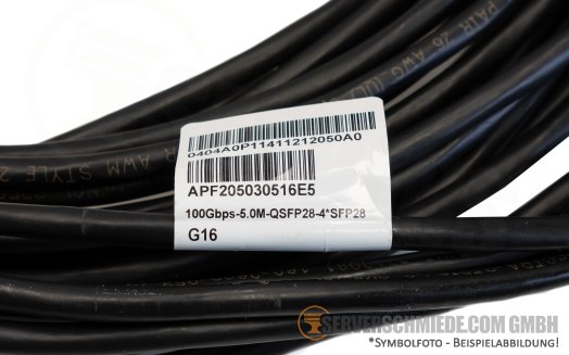HP X240 5m DAC Direct Attached Breakout Kabel cable copper 100Gb QSFP28 to 4x 25Gb SFP28 Copper JL284A Original
