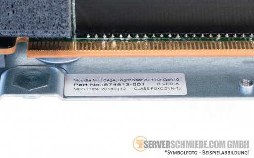 HP XL170r Blade NVMe CPU2 right low Profile secondary Riser Slot 2 PCIe3 x16  Kit 874302-B21