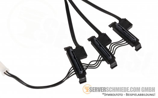 HP Z620 50cm Hard Drive SATA Connector Cable 3x SATA 3x SAS 1x 4-pin 644338-001