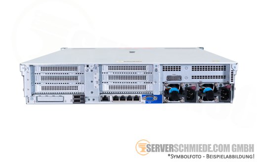 HPE ProLiant DL380 Gen10 G10 2U Server 8x SAS + 8x U.2 NVMe 2x Intel Xeon 6138 Scalable 20x 2,00 GHz 64GB DDR4 2x 240GB SSD 2x 500W HotSwap PSU + Rails
