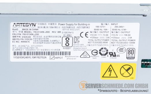 IBM 1300W PSU Netzteil 01EK249
