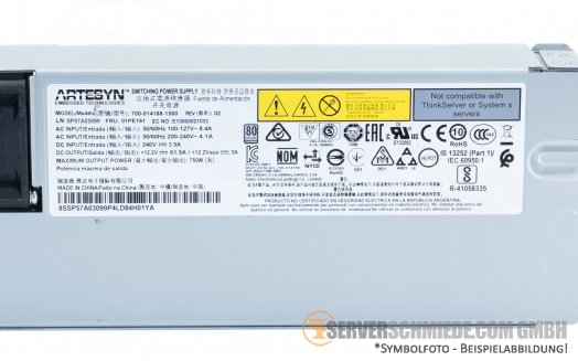IBM 750W 80 Plus Platinum PSU Netzteil 01PE161