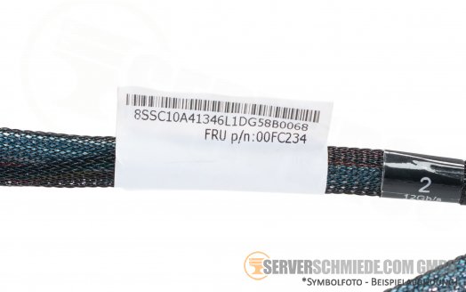 IBM 75cm SAS Kabel  1x SFF-8087 gerade 1x SFF-8643 winkel 00FC234