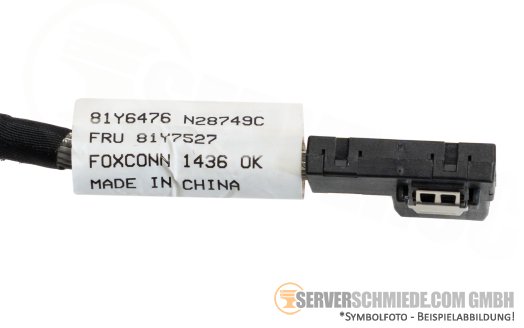 IBM 80cm SAS Kabel 1x SFF-8087 gerade to 1x SFF-8087 winkel x3250 M4 M5 81Y7527