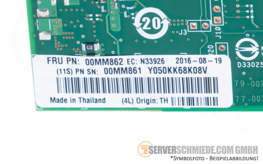 Intel IBM X550-T2 LAN Controller 10 Gigabit Dual Port Converged Ethernet - 2x 10GbE RJ-45 Kupfer copper 00MM862