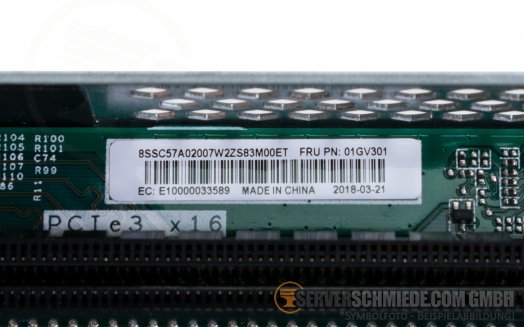 IBM Lenovo SR630 1x LP Riser 1x PCIe3 x16 01GV301 inkl. Bracket 01KP731