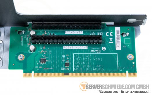IBM Lenovo SR650 2U Riser 2 01GV295 1x PCIe x16 1x PCIe x8 with cage 01KP722