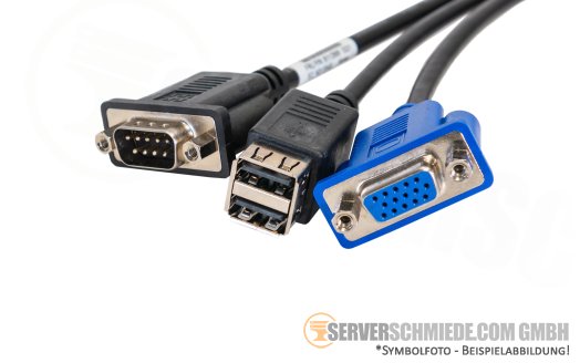 IBM Lenovo ThinkAgile SD530 81Y5286 Console Breakout cable Front VGA/USB KVM cable